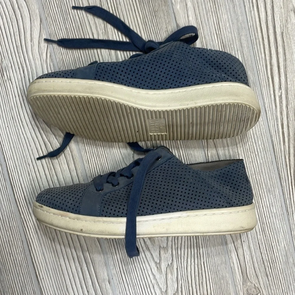 Eileen Fisher Clifton Perforated Suede Lace Up Sneakers